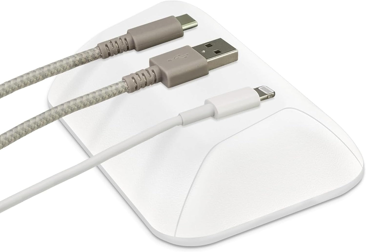 Smartish® Magnetic Cord Holder - Cable Wrangler Organizer with Magnet Clips for Charger Management on Desktop, Nightstand for USB-C + Lightning - Lightly Toasted Beige