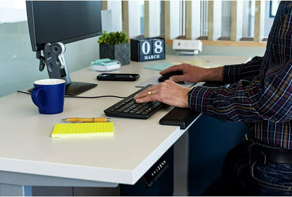 3M Gel Wrist Rest for Standing Desks, Wraps Around Edge of Desk for Comfort, Non-Slip Back Stays in Place (WR200B)