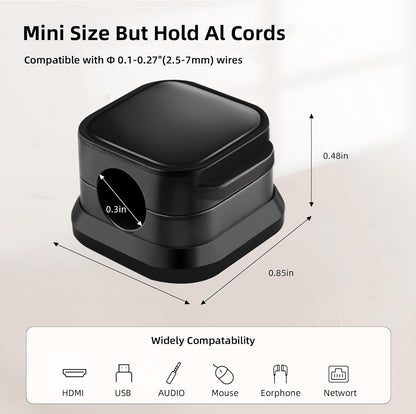 6Pcs Magnetic Cable Clips, Cable Management, Office Desk Accessories, Cord Organizer, Cable Smooth Adjustable,for Desk, Wall, Car, Motorcycle,Home Office, Phone Cable Management (Black)