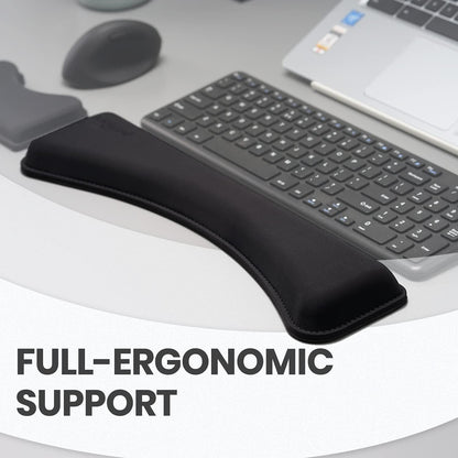 Perixx PERIPRO-512 Ergonomic Keyboard Wrist Rest - Gel Cushion Support - Compatible with Various Ergo Keyboard - Dimension 17.32x3.94x1.30 inches - Black