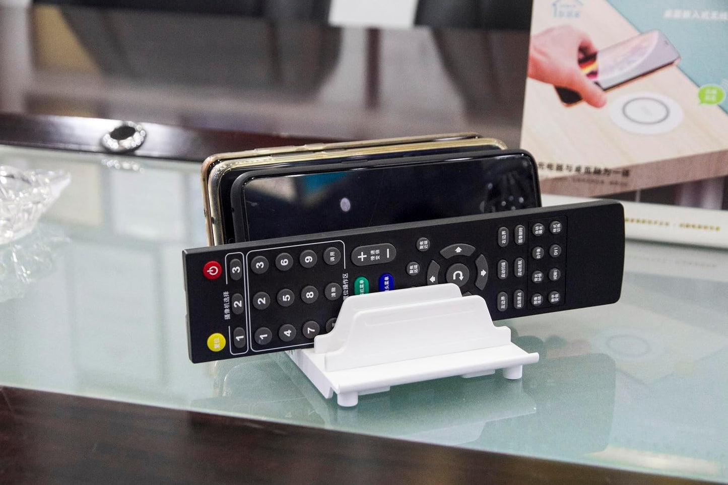 Adjustable Universal Multi Device Organizer Dock Stand Holder, Tablet Cell Phone Desktop Stand for iPhone Samsung Galaxy Google Nexus Kindle (Black)- No Charging Port