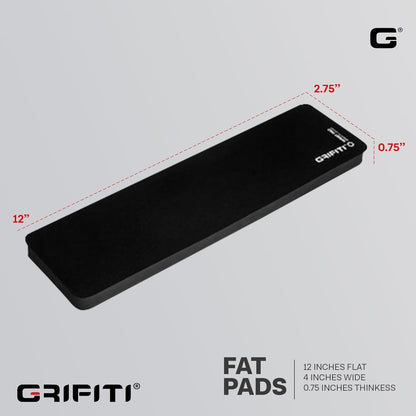 Grifiti Fat Wrist Pad 12" x 4” x 0.75" Inch Keyboard Rest Thick Small Ergonomic Computer Keyboards Hand & Palm Wrists Rests Support Carpal Tunnel Resting Pads Gaming Accessories (Wide 12 x 4 x 0.75)