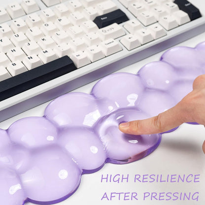Clear Gel Wrist Rest for Keyboard and Mouse, Green Silicone Mouse Wrist Rest Set, Cute Ergonomic Wrist Rest for Keyboard 60%/75%(Green)