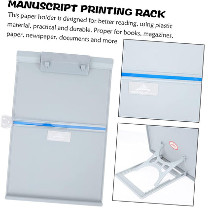 Adjustable Document Holder Stand Plastic Paper Holder for Desk Reading Copy Stand Expandable Base for Home and Office Use