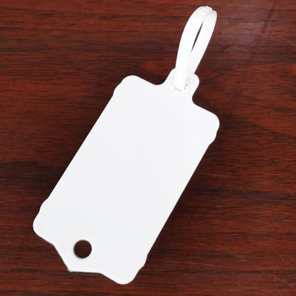 100pcs Reusable Blank Plastic Tags Ties Key Tags 1.45"*2.48" Serrated Tension Sealing Strap with Large Label Plastic Tie Mark Label Waterproof Hang Sign Write on Tag (Red, 100pcs)