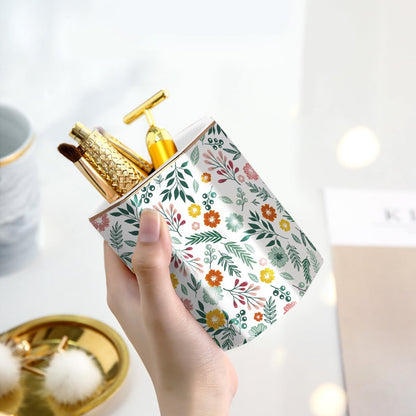 WAVEYU Ceramic Pen Holder for Desk Cute, Pencil Cup Pot Desk Organizer, Makeup Brush Holder for Women, Men, Kids, Desk Marble Decor for Office, Classroom, Home, Gray Golden