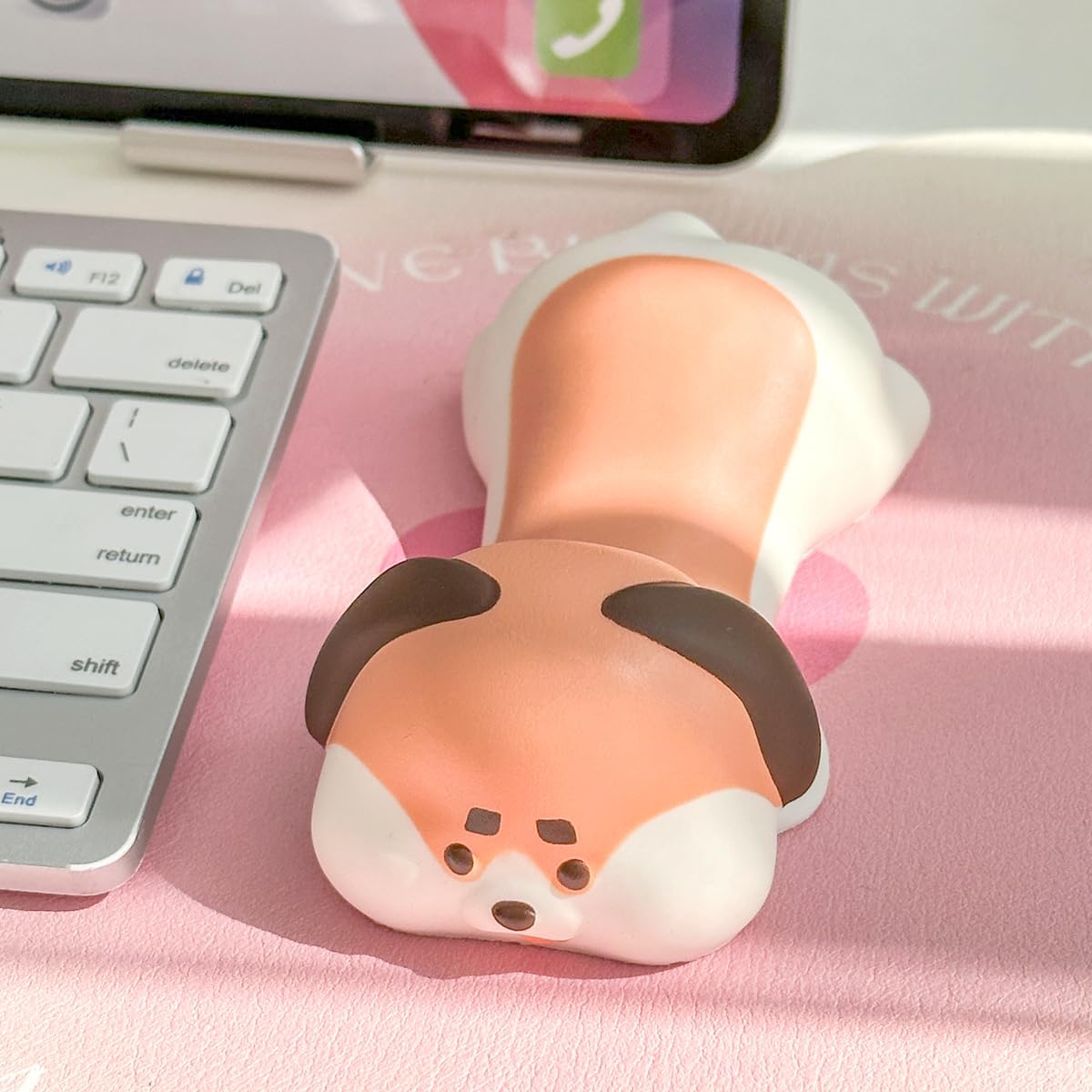 Cityhermit Cute Wrist Rest Support for Mouse Keyboard Computer Elbow Pad Arm Rest for Desk Ergonomic Kawaii Office Supplies Slow Rising PU Mouse Pad Cat