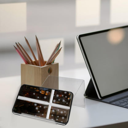 POPETPOP Phone Stand for Desk Stylish Desktop Holder for Landline Cellphones Durable Support for Office Use Non Slip Design Maximizing Space Transparent Riser
