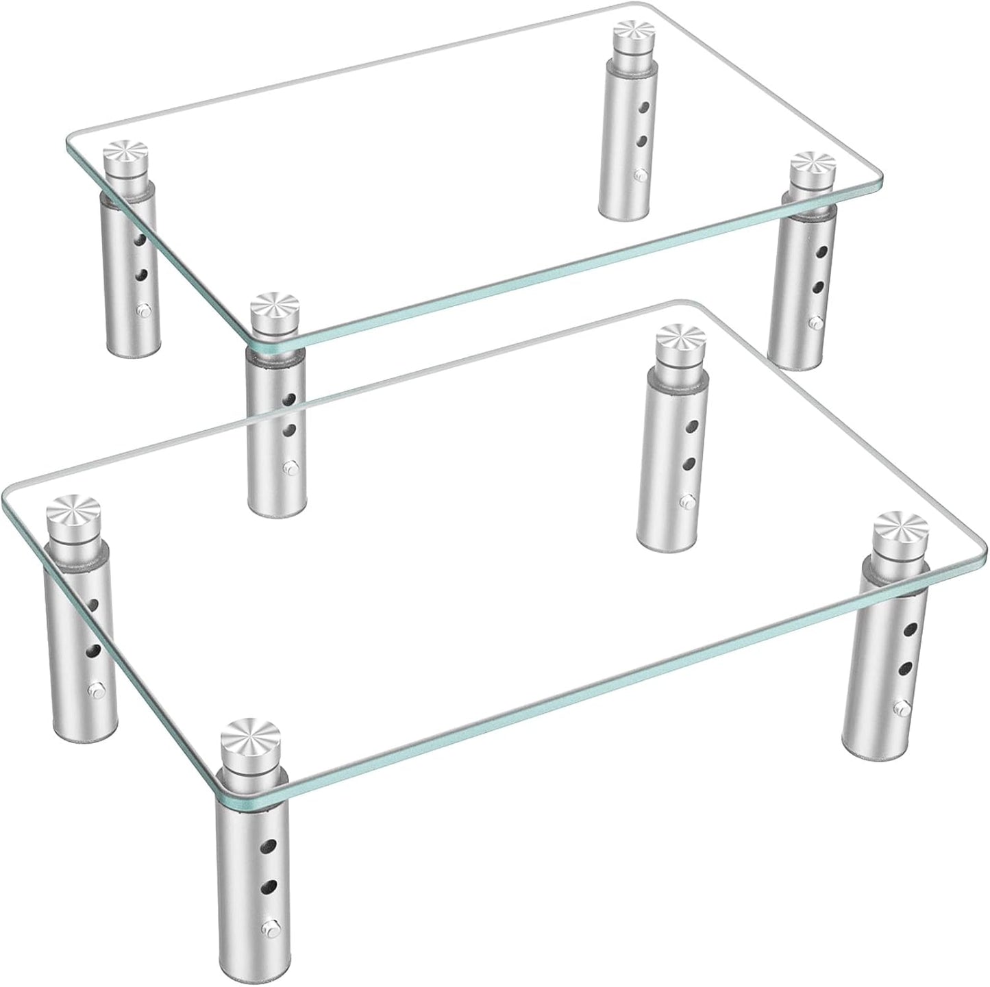 Hemudu Monitor Stand Riser, 3 Height Adjustable Laptop Stand Riser, Monitor Stand Riser for PC, Computer, Laptop Clear