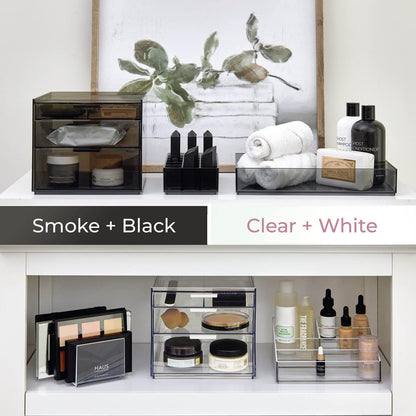 iDesign Clarity Drawer, Kitchen and Bathroom Organization Silverware, Spatulas, Gadgets, Large-Set of 2