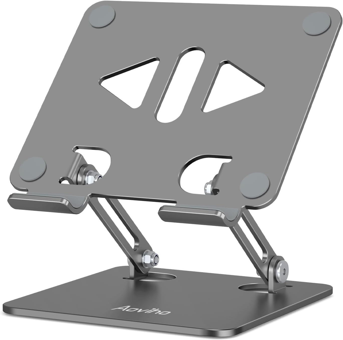 Aoviho Tablet Stand Holder for Desk, Adjustable Desktop Tablet Holder, Foldable Aluminum Tablet Mount for iPad pro 12.9, iPad Air Mini, Samsung Galaxy Tabs Z Fold Kindle Fire 4-12 inch Purple
