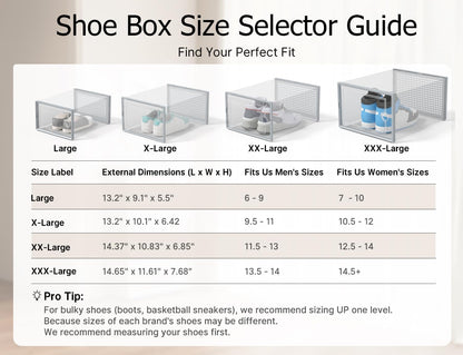 Kuject X-Large Shoe Storage Boxes Organizers Clear Plastic Stackable 12 Pack, Shoe Rack & Holder Substitute, Sneaker Containers, Toy Storage Organizer Bins for Entryway, Closet, Under Bed, Black