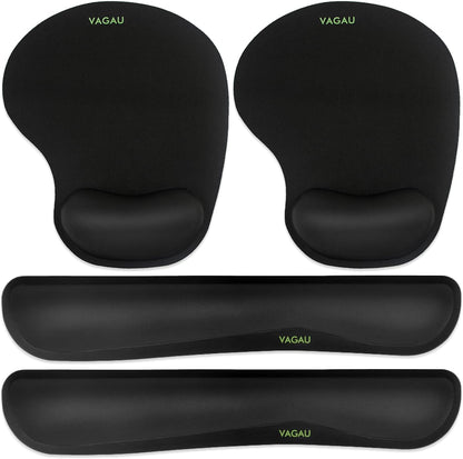 Comfy Mee Premium Memory Foam Keyboard and Mouse Wrist Rest Pads Set- for Comfortable Typing &Wrist Pain Relief (Pack of 2)