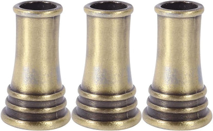 LUOZZY 3 Pcs Single Pen Holder for Desk Pen Base Metal Copper Pen Holder Stand for House Office (Bronze)