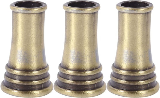 LUOZZY 3 Pcs Single Pen Holder for Desk Pen Base Metal Copper Pen Holder Stand for House Office (Bronze)