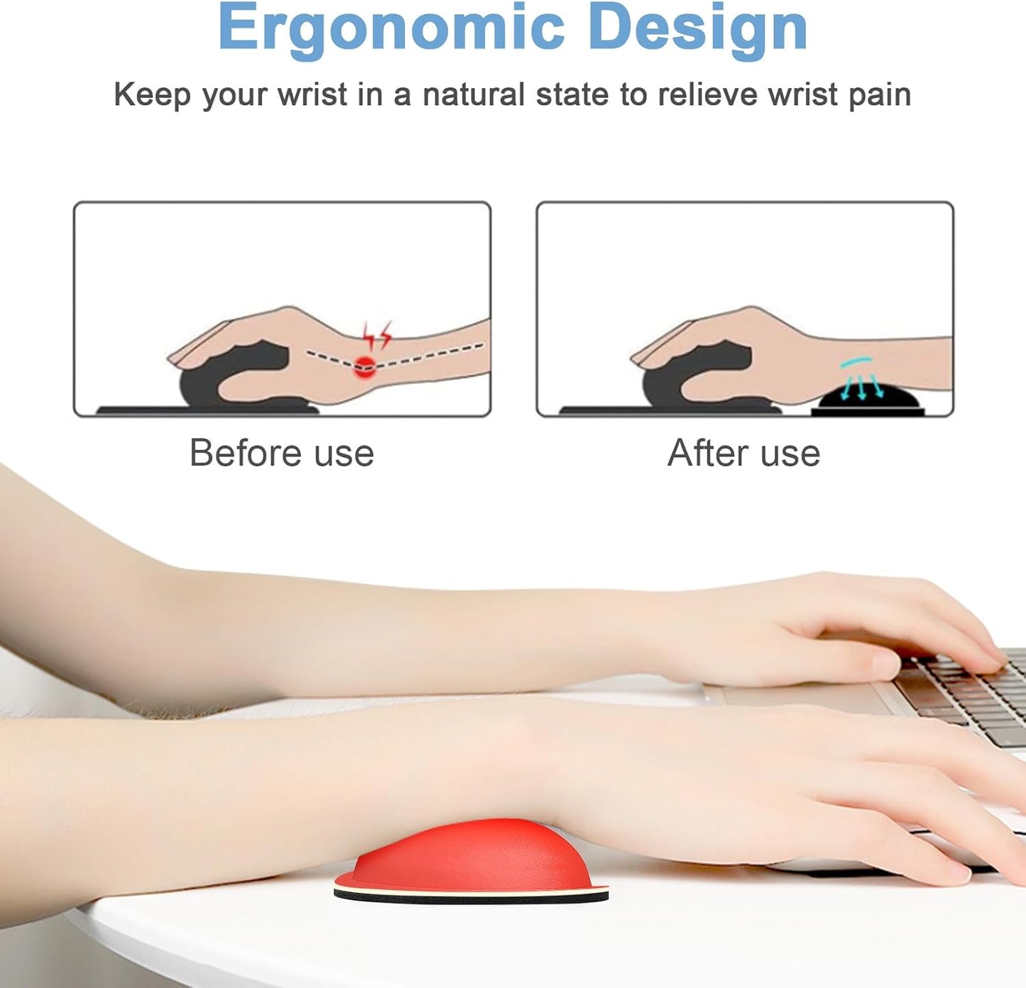 Dapesuom Enlarge Keyboard Wrist Rest, Cute Memory Foam Keyboard Wrist Cushion for Computer Desk Mats Support, Typing Pain Relief Ergonomic Mouse Pad Rests with Non-Slip Base for Gaming, Laptop, Purple