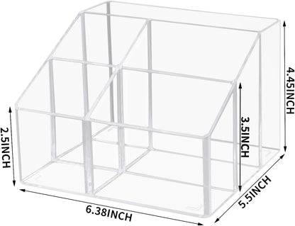 HSYMQ Acrylic Desk Organizers, Clear Pen Holder and Pencil Holder Display Stand for Office, School and Home