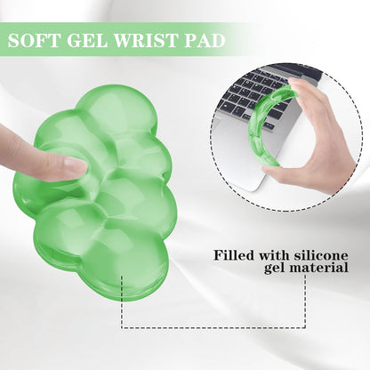 Gel Cloud Keyboard and Mouse Wrist Rest, Cute Wrist Support and Arm Support Keyboard Rest for Keyboard and Mouse Typing Pain Relief，Suitable for Office/Computer/Laptop/Gaming (Pink)
