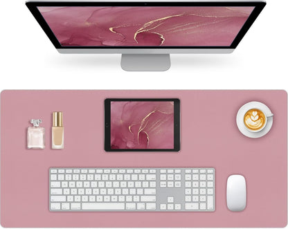 Mouse Pad and Keyboard Wrist Rest, 3-in-1 Large Keyboard and Mouse Pad Set, Ergonomic Wrist Rest for Computer Keyboards, Non-Slip Desk Mat Protector for Women (Purple Pink, 31.5" X 15.7")