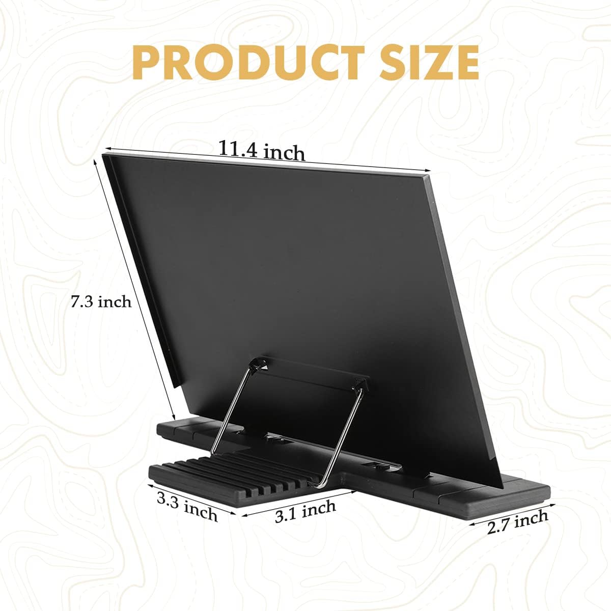 Barelove Document Holder Paper Stand with 7 Adjustable Positions, Black Metal Paper Holder Stand for Desk When Typing for Reading A4 Letter, Books, Music Sheet, Receipts, Textbooks