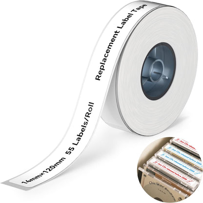 NIIMBOT Thermal Transfer Cable Labels 0.49" x 4.29", Only for N1(B18) Label Maker, PET Material, Waterproof and High-Temperature Resistance, Long Storage Time, 1 Roll of 60, Yellow
