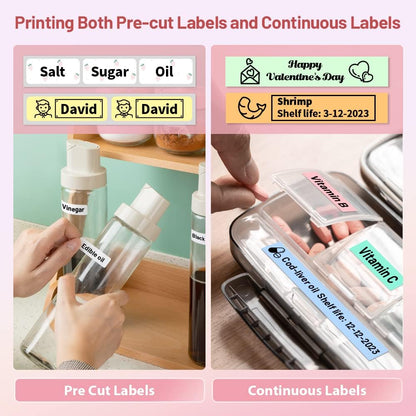 Phomemo Label Maker, D30 Portable Bluetooth Label Maker Machine with Tape, Small Mini Label Printer, Multiple Templates Fonts Icon Labeler for Home, School, Office