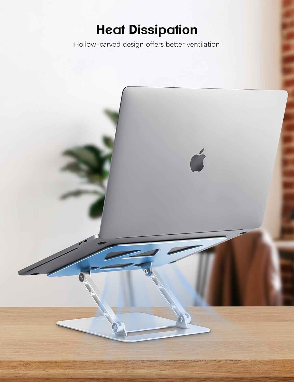Aoviho Adjustable Laptop Stand for Desk,Portable Laptop Stand Holder and Riser,Foldable Aluminum Notebook Computer Stands for MacBook Air Pro HP Lenovo Dell Samsung Chromebook, 10-15.6 inch, Purple