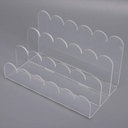 Generic Mail Organizer for Desk, 3 Compartment Acrylic Desktop File Sorter, Multifunctional Document Storage Clear Letter Tray Holder for Home Office Bills Envelopes Papers