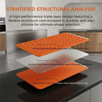 Portable Foldable Silicone Aluminum Phone Holder, Flexible Silicone Phone Stand, Multi-Angle Adjustable Silicones Cell Phone Holder Non-Slip Bed Office Treadmill (Orange)