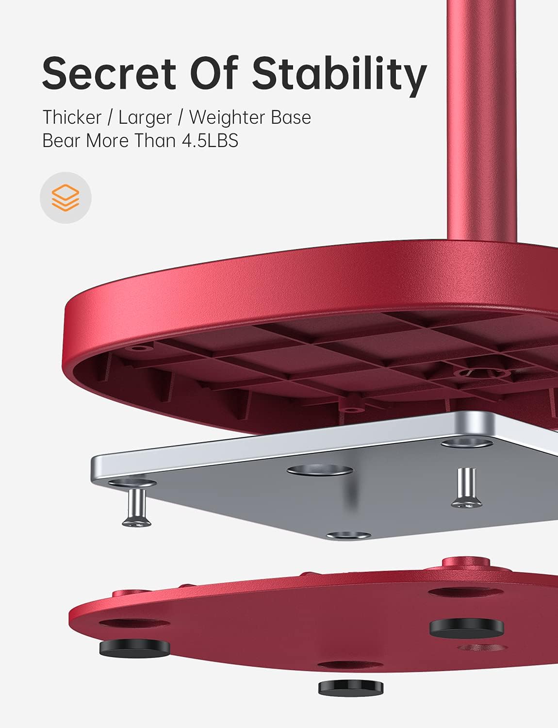 LISEN Cell Phone Stand Phone Holder for Desk Office Decor, Office Desk Accessories Women PC Gaming Essentials iPhone Stand Gadgets Men Gifts for Mom Fit OtterBox Case Switch iPad Air Tablet 4-10 in