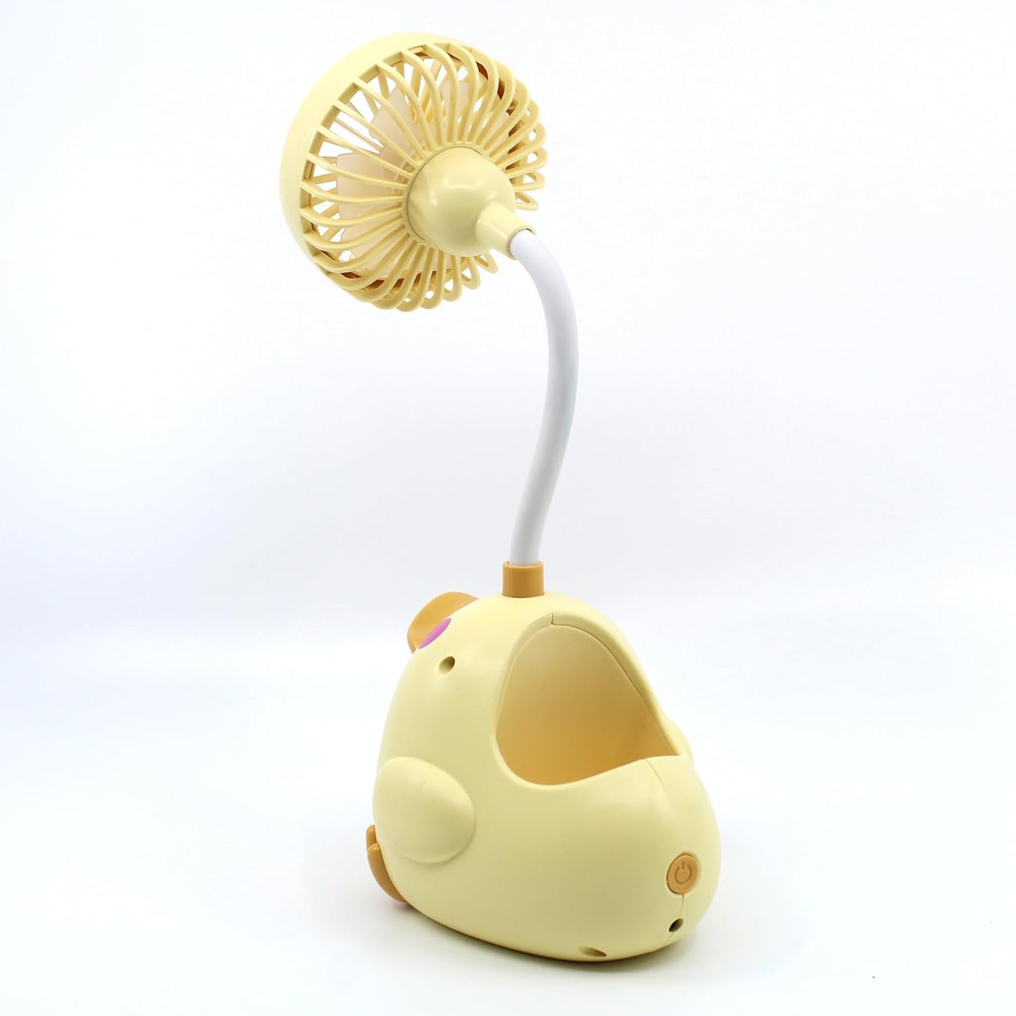 Cute Pink Cat Desk Fan with Pen Holder — Cat Fan for Women, Animal Fan, Funny Office Accessories, Cat Lover Gift, Small USB Fan, Aesthetic Decor