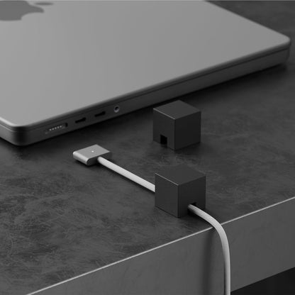 (2 PCS - Gold & Silver) Metal Cord Holder, Weighted Cable Organizer or Management, Heavy Wire Keeper for Nightstand, Bedside Table, Desk - N2U Cords Strap for Phone USB-C, Lightning Charger Cables