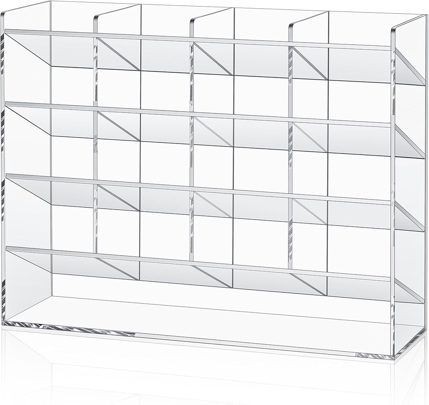 MotiMind Acrylic Pen Organizer Storage for 250 Markers Vertical Marker Organizer Acrylic Pen Display Holder for Office Desk Desktop Stationery Pencil Storage, Clear, 13 x 4 x 12.4 Inch