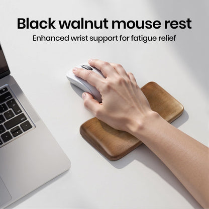 Walnut Wooden Wrist Rest for Mechanical Keyboard, Ergonomic Design for Wrist Pain Relief, Smooth No Odor and Easy to Clean, Support Wrist to Coding Typing and Playing (for 104 Key)