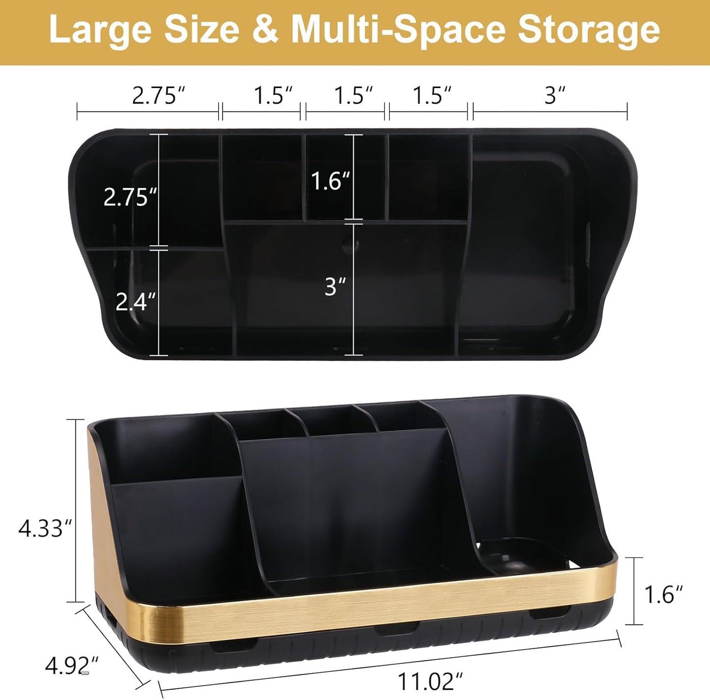 GFWARE Bathroom Organizers and Storage - Detachable 7 Slots Kids Electric Toothbrush and Toothpaste Holde Drainage for Bathroom Accessories Organization Counter Vanity Storage