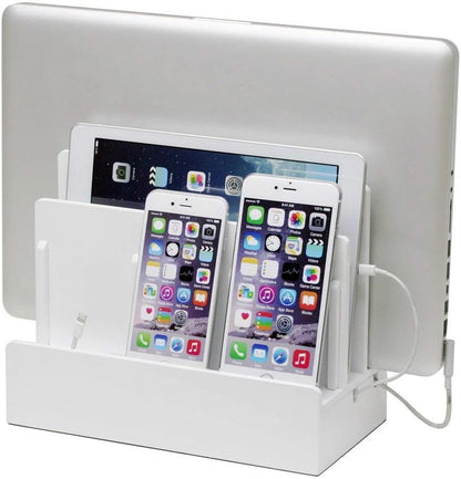 Great Useful Stuff G.U.S. Multi-Device Charging Station Dock & Organizer - Multiple Finishes Available. for Laptops, Tablets, and Phones - Strong Build, Eco-Friendly Bamboo