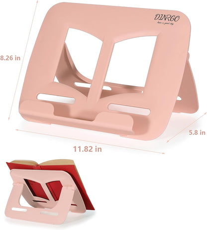 Portable Book Stand Book Holder Book Rest for Kids Reading Hands Free Cookbook Holder Textbook Stands Music Stand Lightweight Waterproof Book Stand Gifts School Supplies (Purple 11.82" *8.26")