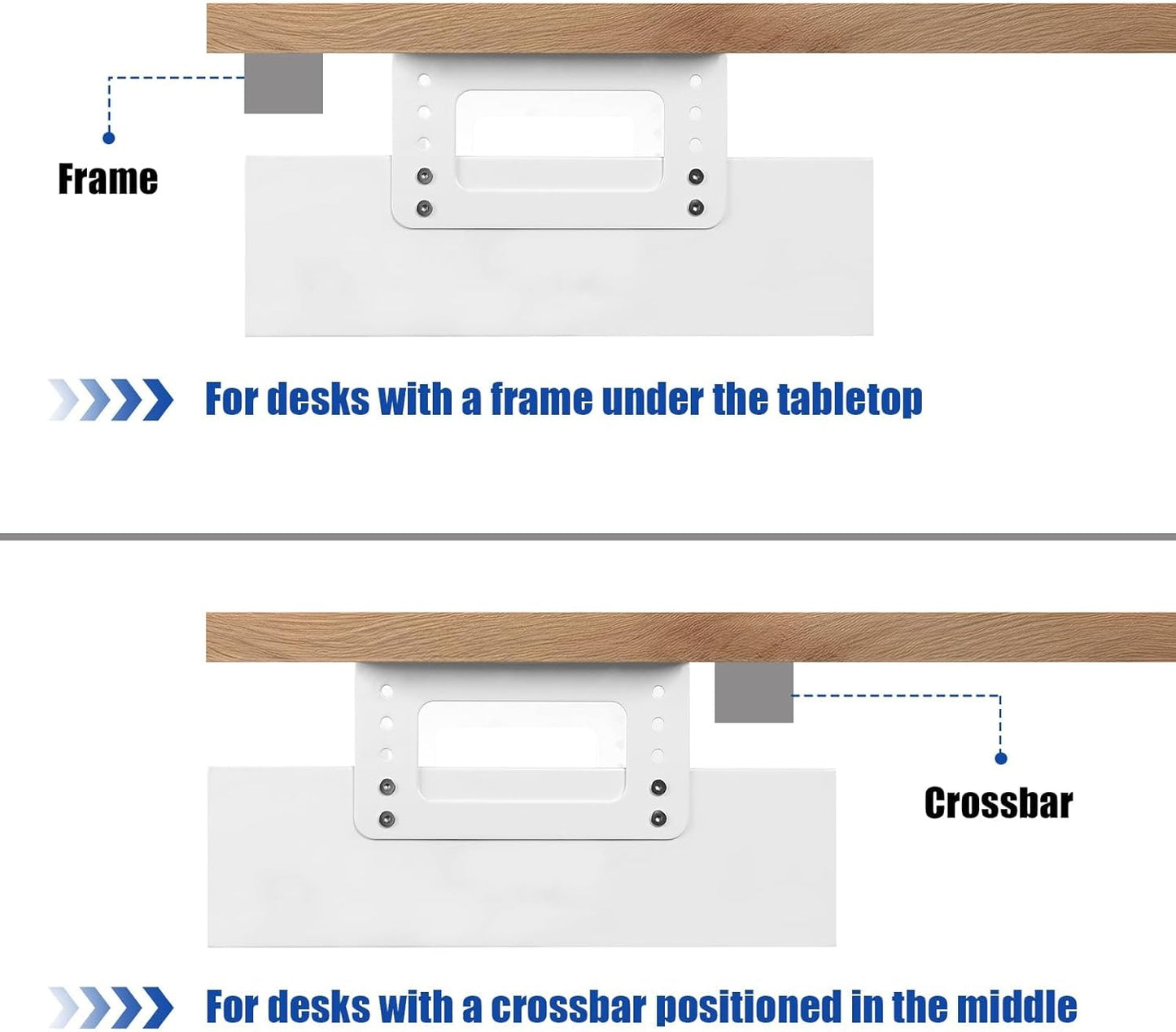 Under Desk Drawer Storage with Lock, Metal Undermount Table Drawer, Ball Bearing Slides Out Tray Organizer for Paper, Pencil, and Laptop 16"x11.8"x3.6", White