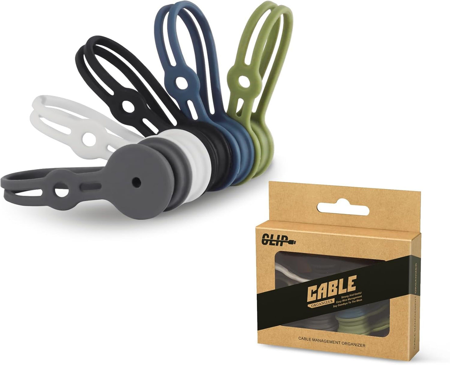 Magnetic Cable Ties 10 Pack, Silicone Cable Ties Charging Cord Organizer Travel Cable Management Straps Headphone Cord Wrap Reusable & Sturdy Cable Winder