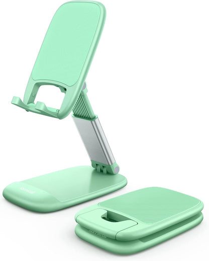 Lamicall Cell Phone Stand for Desk - [Height Adjustable] Foldable Mobile Phone Holder, Portable Stand for iPhone 17 16 15 14 13 12 11 Pro Max Plus Air, Galaxy S25, Office Gift Mothers Day Accessories