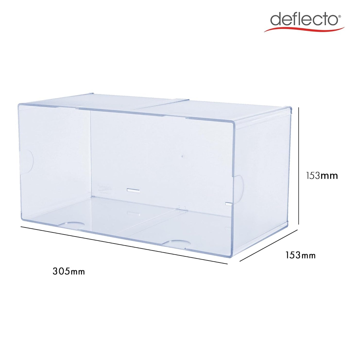 Deflecto Stackable Cube Organizer - X Divider, Clear (350201-AMZ)