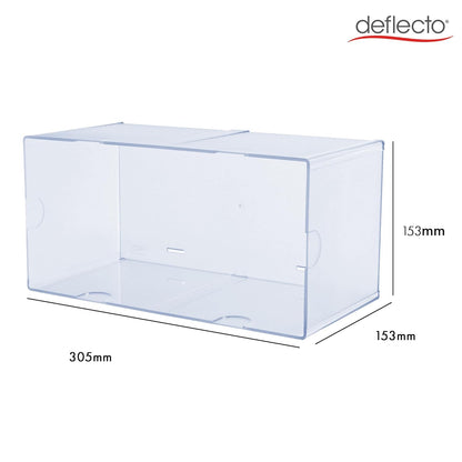 Deflecto Stackable Cube Organizer - X Divider, Clear (350201-AMZ)