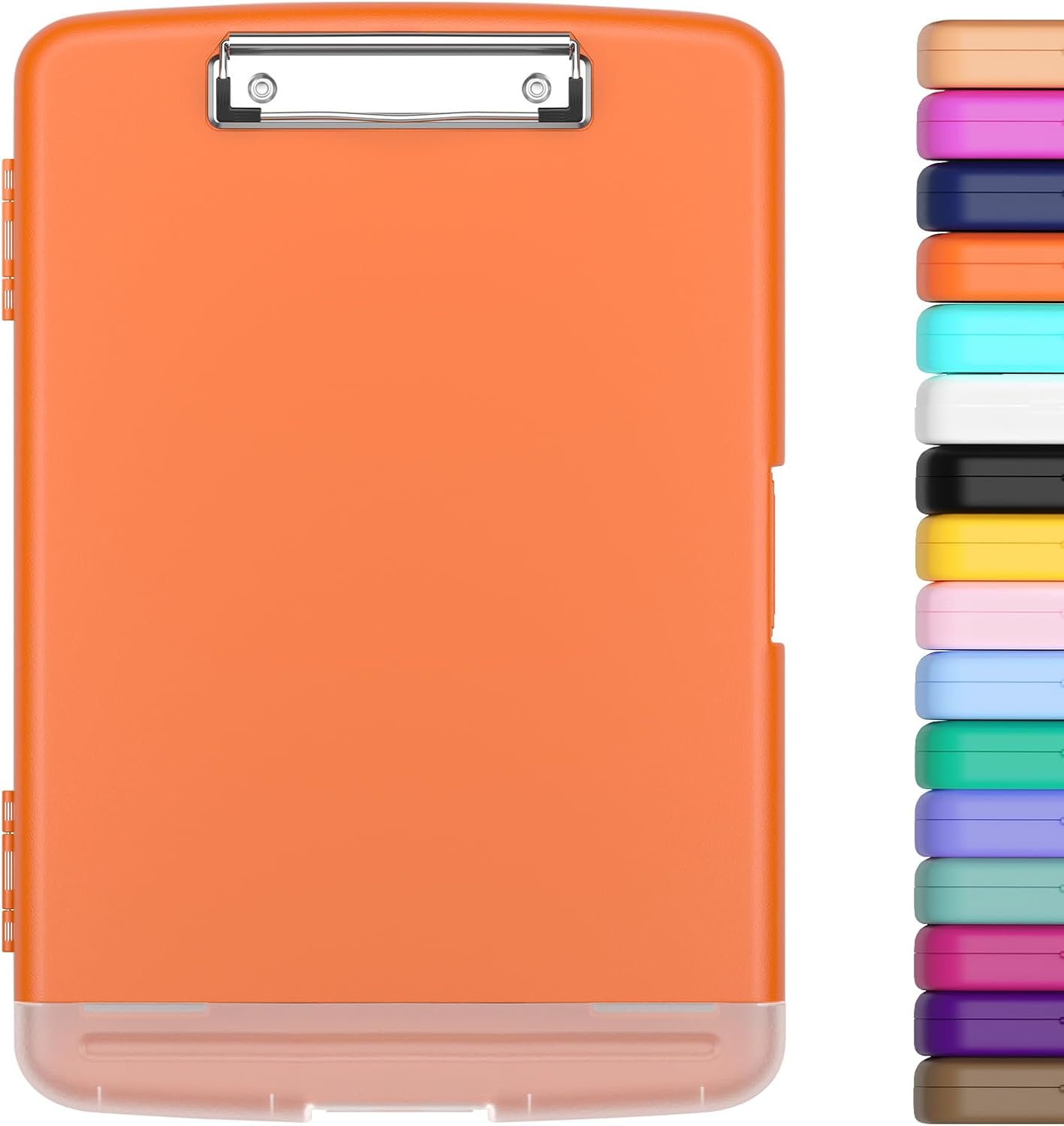 Hongri Clipboard with Storage with Pen Holder, Folder Nursing Clip Board 8.5 x 11 Foilo-Side Opening, High Capacity, Light Weight for Teachers, Classroom. Size 14 x 9.6 x 1.2 in(Pink)