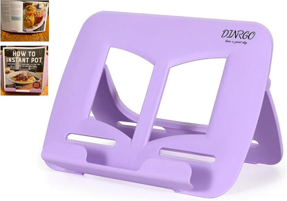 Portable Book Stand Book Holder Book Rest for Kids Reading Hands Free Cookbook Holder Textbook Stands Music Stand Lightweight Waterproof Book Stand Gifts School Supplies (Purple 11.82" *8.26")