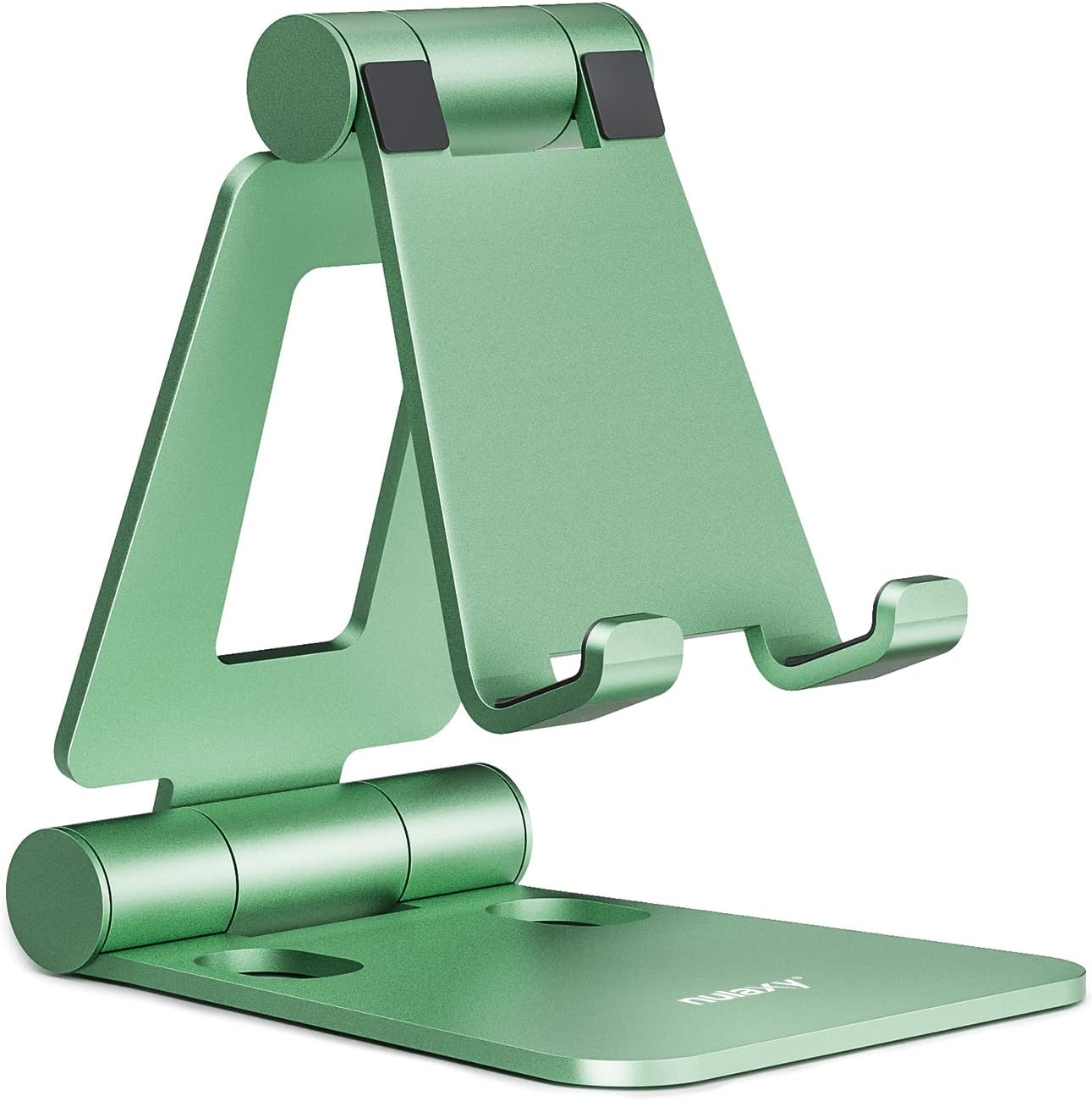 Nulaxy Dual Folding Cell Phone Stand, Fully Adjustable Foldable Desktop Phone Holder Cradle Dock Compatible with iPhone 17 16 15 14 13 12 11 Pro Max Xs Xr X 8, Nintendo Switch, All Phones