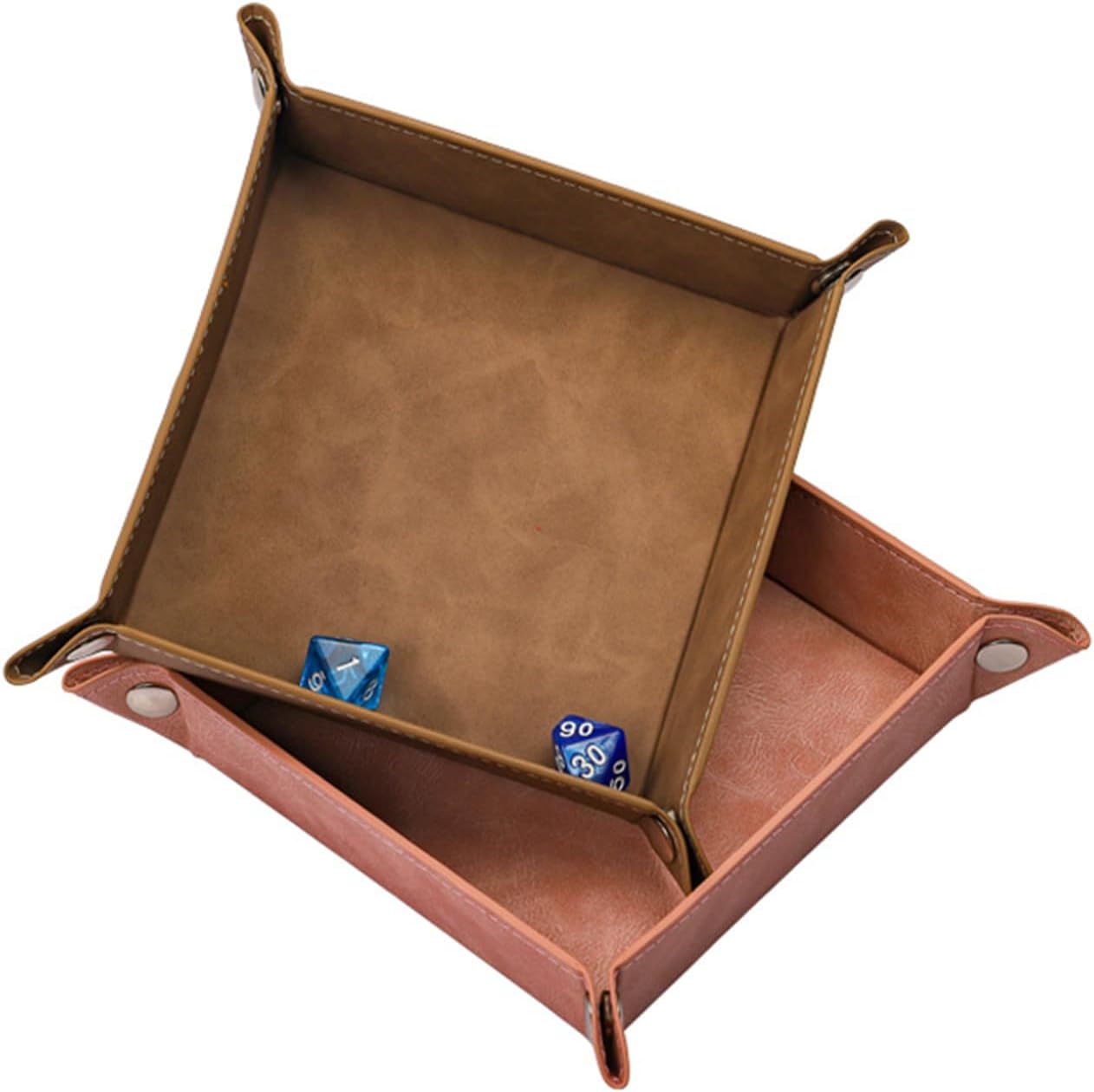 siduater Valet Tray Desktop Storage Organizer, Vegan Leather Catchall Bedside Vanity Tray Nightstand Caddy Holder for Remote Controller, Watch, Keys, Phone, Wallet, Sunglasses, Jewelry - Map