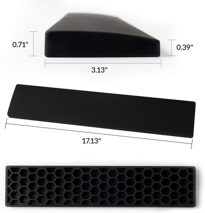 Silicone Wrist Rest for Keychron K10 Pro / K10 Max/ K10 HE / Q6 / Q6 Pro / Q6 Max / Q6 HE / V6 / V6 Max, 17.6" Non-Slip Palm Rest, 100% Full-Sized Mechanical Keyboards Support with Typing Pain Relief
