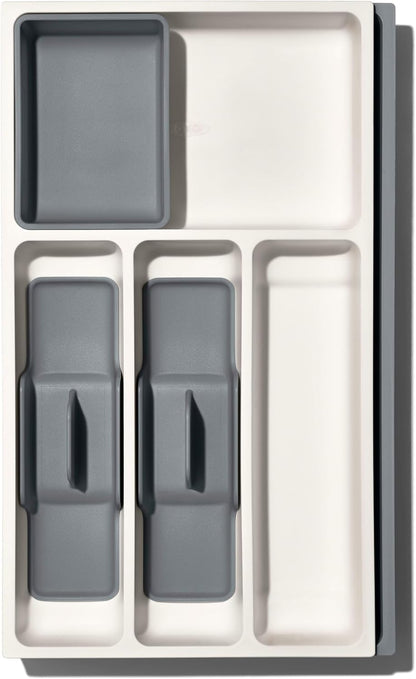 OXO Good Grips Drawer, Large Expandable Kitchen Tool Organizer, White