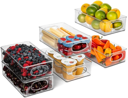 ClearSpace Pantry Organization and Storage Bins with Removable Dividers & Lids – Perfect Pantry Organizers or Kitchen Organization – Refrigerator Organizer Bins, Cabinet Organizers, 2 Pack