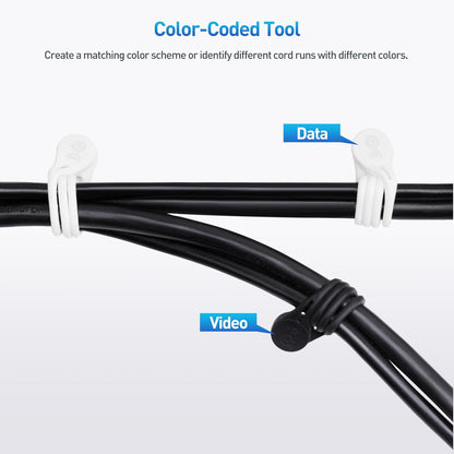Cable Matters 10-Pack Ultra Strong Silicone Magnetic Cable Ties, Magnetic Cord Ties/ZipTies/Cord Organizer, Black and White